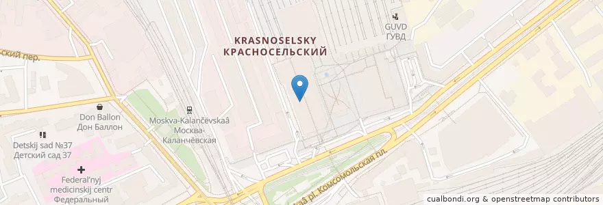 Mapa de ubicacion de 36,6 en ロシア, 中央連邦管区, モスクワ, Центральный Административный Округ, Красносельский Район.