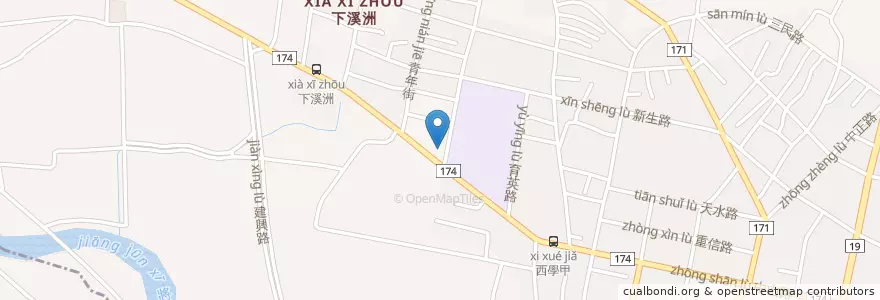 Mapa de ubicacion de 學甲幼兒園 en Taiwan, 臺南市, 學甲區.