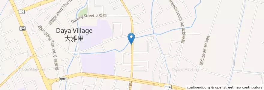 Mapa de ubicacion de 聞雞起舞-卡啦脆皮炸雞 en 臺灣, 臺中市, 大雅區.