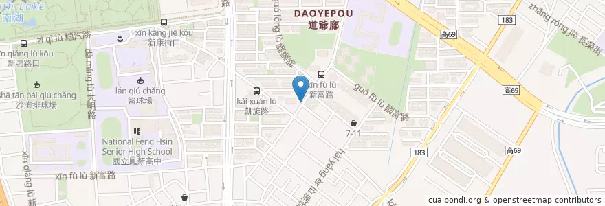 Mapa de ubicacion de 老周燒肉飯 en 臺灣, 高雄市, 鳳山區.