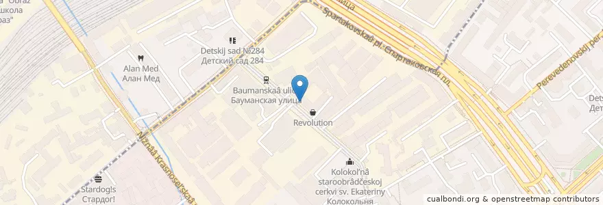 Mapa de ubicacion de Kenkō en Russia, Distretto Federale Centrale, Москва, Центральный Административный Округ, Басманный Район.