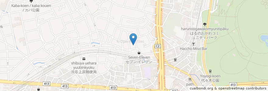 Mapa de ubicacion de 應慶寺 en Japon, Tokyo, 渋谷区.