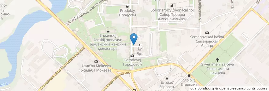 Mapa de ubicacion de Буфет en Rusia, Distrito Federal Central, Óblast De Moscú, Коломенский Городской Округ.