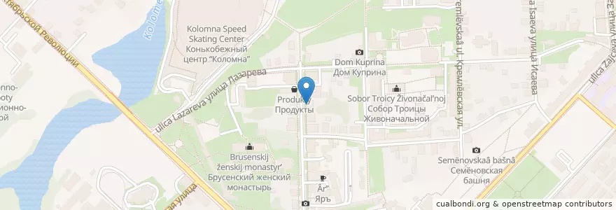 Mapa de ubicacion de Лажечников en روسيا, Центральный Федеральный Округ, محافظة موسكو, Коломенский Городской Округ.