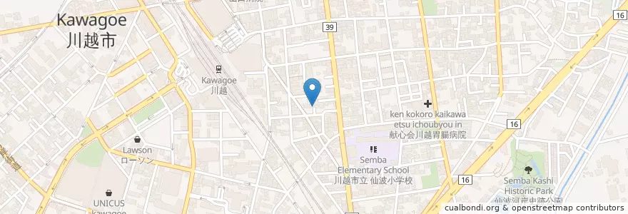 Mapa de ubicacion de 妙善寺 en Japão, 埼玉県, 川越市.