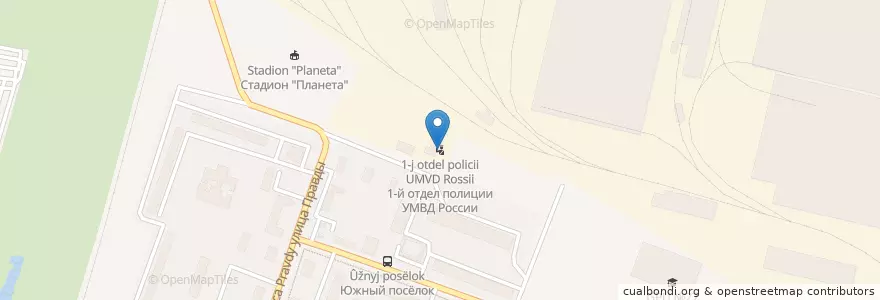Mapa de ubicacion de 1-й отдел полиции УМВД России en Russia, Distretto Federale Centrale, Oblast' Di Mosca, Городской Округ Подольск.