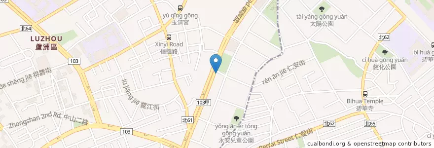 Mapa de ubicacion de 7-Eleven en Taiwan, Neu-Taipeh, Luzhou.