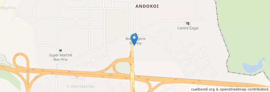 Mapa de ubicacion de CTE en Costa D'Avorio, Abidjan, Yopougon.