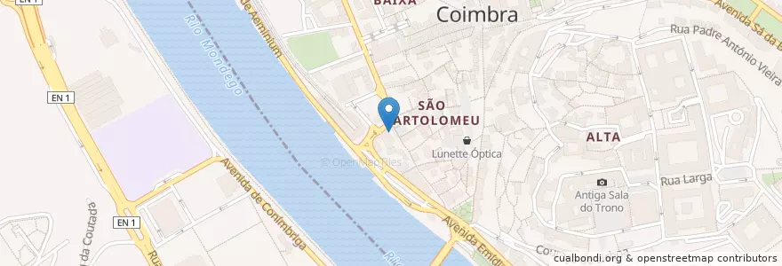 Mapa de ubicacion de Restaurante Vitória en Portugal, Centro, Baixo Mondego, Coímbra, Coímbra, Sé Nova, Santa Cruz, Almedina E São Bartolomeu.