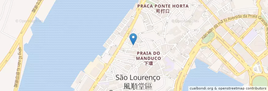 Mapa de ubicacion de 下環街市熟食中心 Centro de Comidas do Mercado Municipal de S. Lourenço en China, Macao, Provincia De Cantón, Macao, 珠海市, 香洲区.