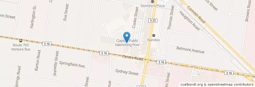 Mapa de ubicacion de Health Link Cafe en オーストラリア, ビクトリア, City Of Monash.