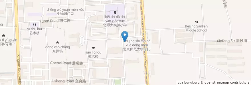 Mapa de ubicacion de 学生第六食堂 en 中国, 北京市, 河北省, 海淀区.