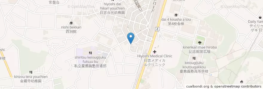 Mapa de ubicacion de コインパーク en Japon, Préfecture De Kanagawa, 横浜市, 港北区.