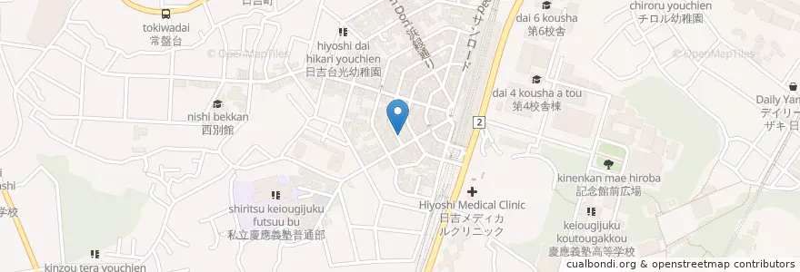 Mapa de ubicacion de O'Brien's Irish Pub en ژاپن, 神奈川県, 横浜市, 港北区.