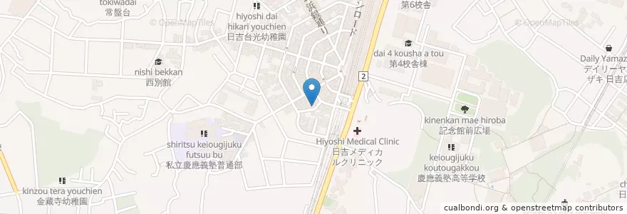 Mapa de ubicacion de 則末病院 en Japon, Préfecture De Kanagawa, 横浜市, 港北区.