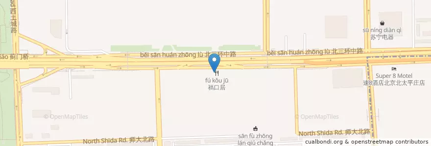 Mapa de ubicacion de 福口居京味涮肉 en China, Beijing, Hebei, 海淀区.