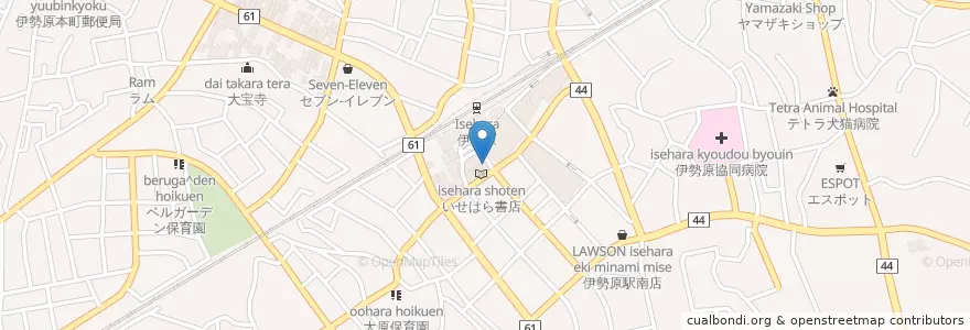 Mapa de ubicacion de マクドナルド en Япония, Канагава, Исэхара.