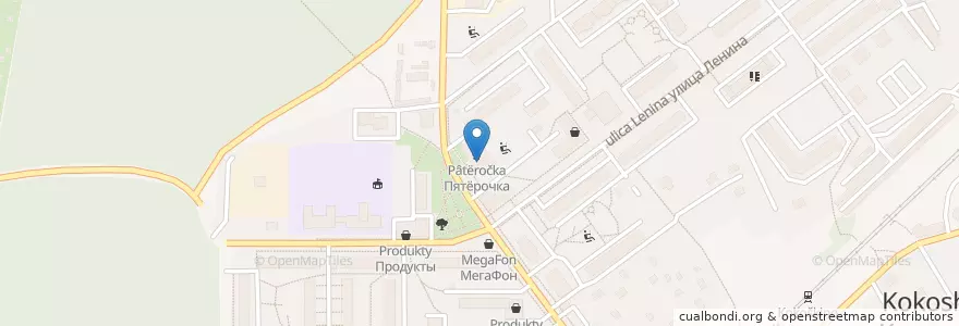 Mapa de ubicacion de Почтомат Халва en Rusland, Centraal Federaal District, Moskou, Новомосковский Административный Округ, Поселение Кокошкино.