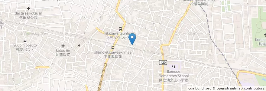 Mapa de ubicacion de 池ノ上産婦人科 en 일본, 도쿄도, 世田谷区.