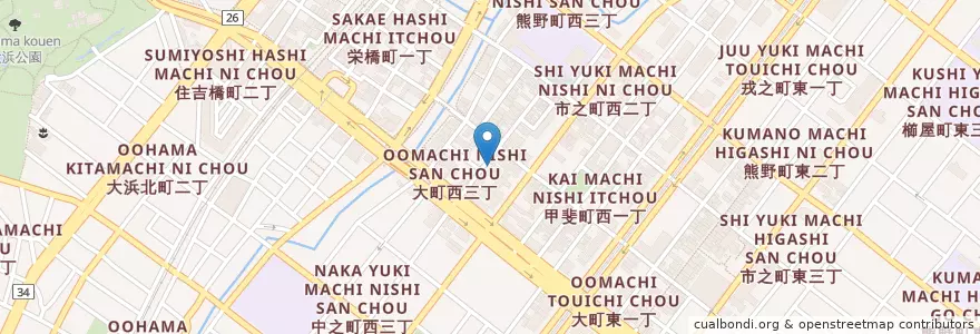 Mapa de ubicacion de 日本キリスト教団 堺川尻教会 en Japan, Präfektur Osaka, 堺市, 堺区.