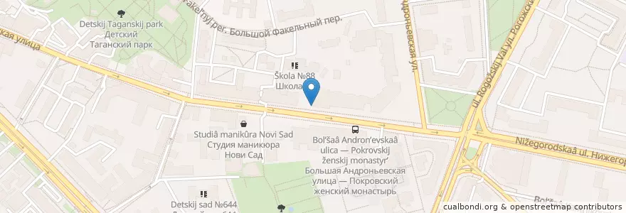 Mapa de ubicacion de Суши Wok en Russia, Distretto Federale Centrale, Москва, Центральный Административный Округ, Таганский Район.