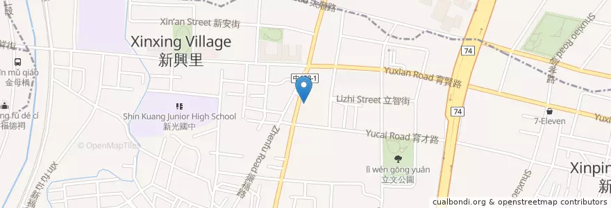 Mapa de ubicacion de 口中味包子饅頭專賣店 en تايوان, تاي شانغ, 太平區.
