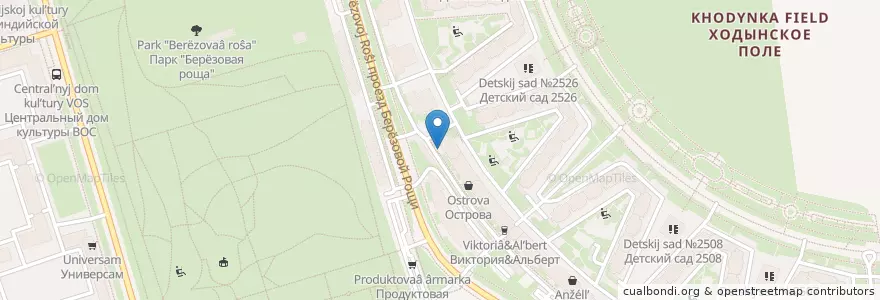 Mapa de ubicacion de 36,6 en روسیه, Центральный Федеральный Округ, Москва, Северный Административный Округ, Хорошёвский Район.