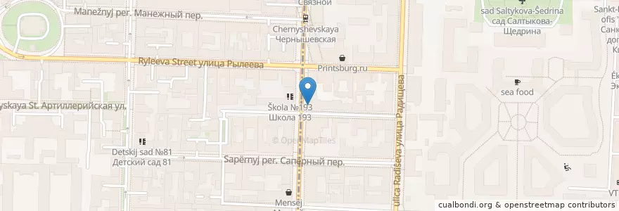Mapa de ubicacion de Пандент en Russland, Föderationskreis Nordwest, Oblast Leningrad, Sankt Petersburg, Центральный Район, Округ Смольнинское.
