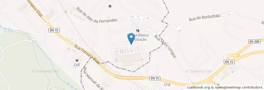 Mapa de ubicacion de Intermarché en ポルトガル, ノルテ, Área Metropolitana Do Porto, Porto, Valongo, Valongo.
