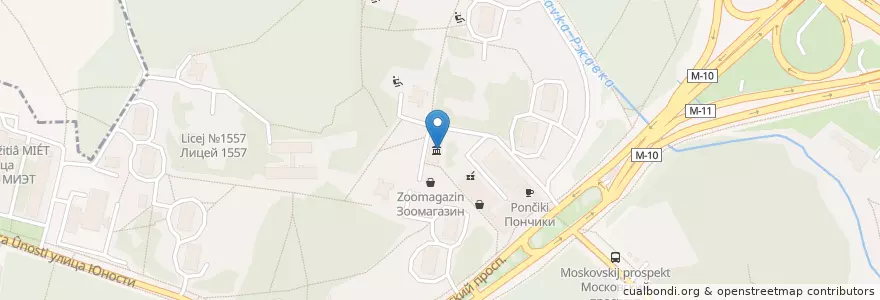 Mapa de ubicacion de КЦ «Доброволец» en Rusland, Centraal Federaal District, Oblast Moskou, Moskou, Зеленоградский Административный Округ.