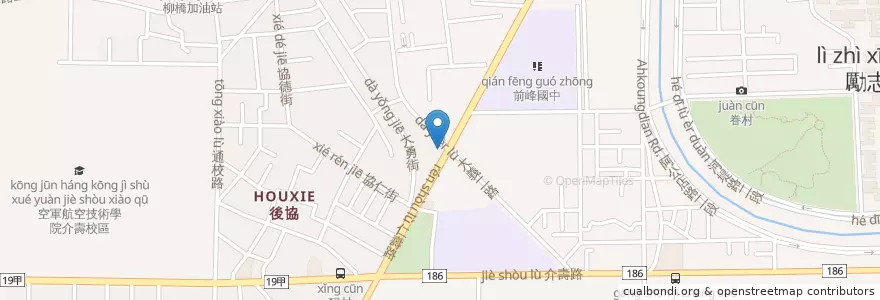 Mapa de ubicacion de 85度C en 台湾, 高雄市, 岡山区.