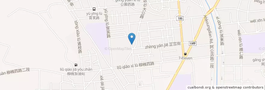 Mapa de ubicacion de 一品羊肉 en 臺灣, 高雄市, 岡山區.