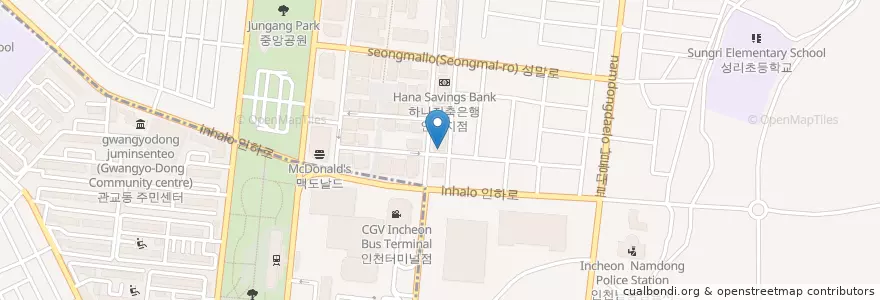 Mapa de ubicacion de 본가신촌설렁탕 en 대한민국, 인천, 남동구, 구월동.