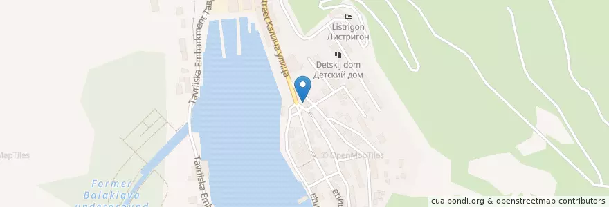 Mapa de ubicacion de Брага en Rússia, Distrito Federal Do Sul, Sebastopol, Севастополь, Балаклавский Район, Балаклавский Округ.
