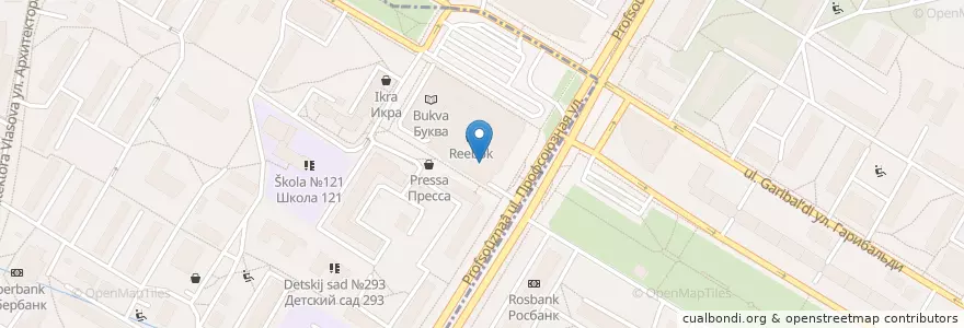 Mapa de ubicacion de Кахури en Russia, Distretto Federale Centrale, Москва, Юго-Западный Административный Округ, Район Черёмушки.