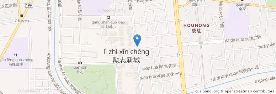 Mapa de ubicacion de 大樹藥局 en Taïwan, Kaohsiung, Gangshan.