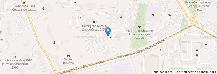Mapa de ubicacion de Бира en Russia, Distretto Federale Centrale, Москва, Юго-Восточный Административный Округ, Район Люблино.