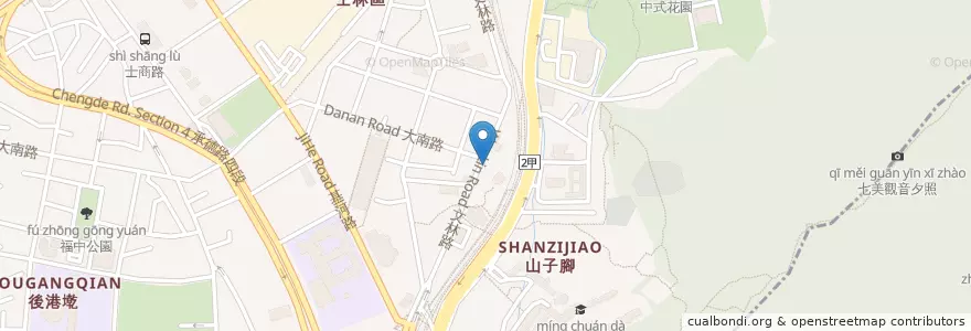 Mapa de ubicacion de 得安藥師藥局 en تایوان, 新北市, تایپه, 士林區.
