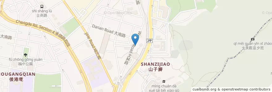 Mapa de ubicacion de 鍋神日式涮涮鍋 en 타이완, 신베이 시, 타이베이시, 스린 구.