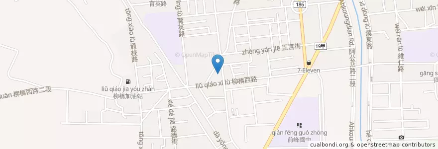 Mapa de ubicacion de 樽品火鍋 en 台湾, 高雄市, 岡山区.