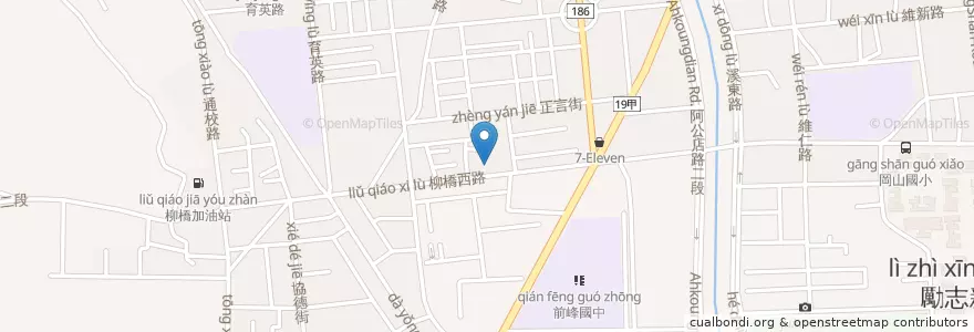 Mapa de ubicacion de 德昌羊肉 en تايوان, كاوهسيونغ, 岡山區.