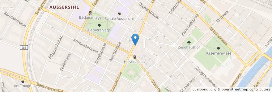 Mapa de ubicacion de EATbyalex LAB en Schweiz/Suisse/Svizzera/Svizra, Zürich, Bezirk Zürich, Zürich.
