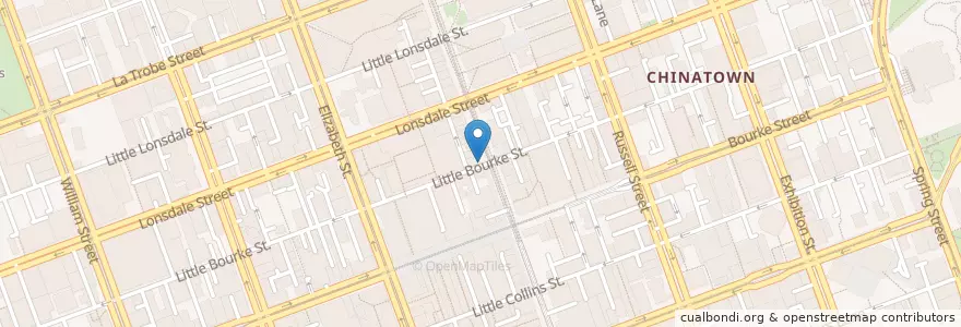 Mapa de ubicacion de 8bit. en Avustralya, Victoria, City Of Melbourne.