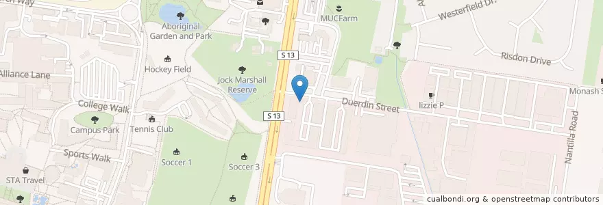 Mapa de ubicacion de Kafe Mument en Австралия, Виктория, City Of Monash.