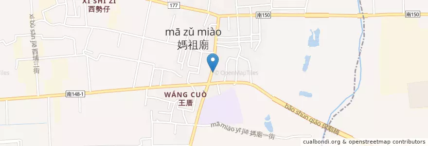Mapa de ubicacion de 老蔡外省麵 en Taiwan, 臺南市, 歸仁區.