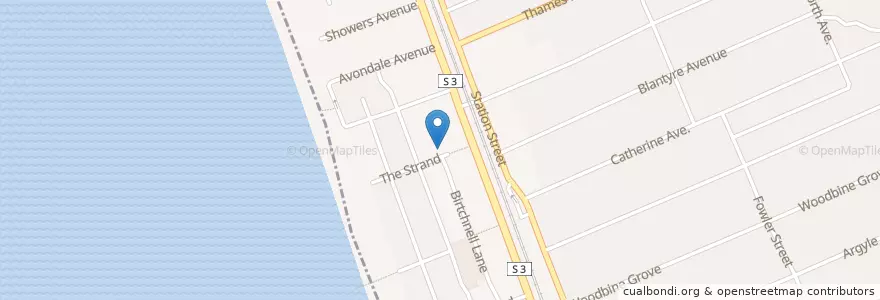 Mapa de ubicacion de Kafe@Chelsea en Australie, Victoria, City Of Kingston.