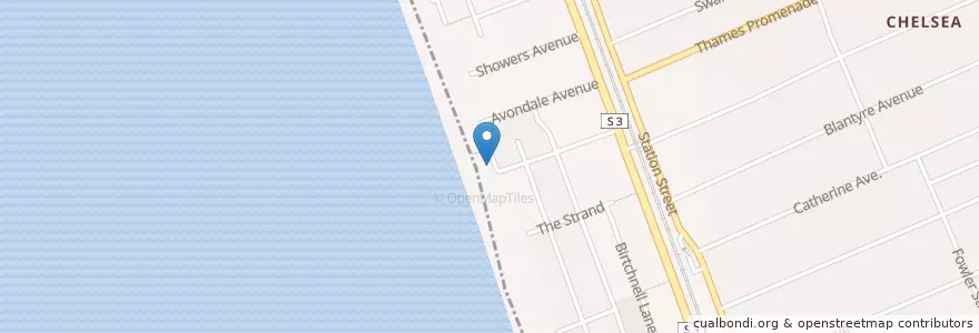 Mapa de ubicacion de The Beachway, Chelsea en أستراليا, ولاية فيكتوريا, City Of Kingston.