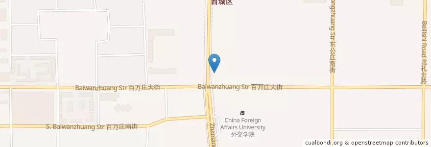 Mapa de ubicacion de 上海小南国 en 중국, 베이징시, 허베이성, 西城区.