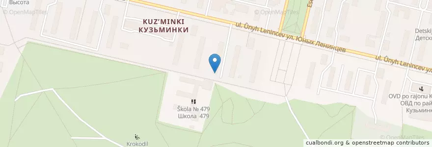 Mapa de ubicacion de АНО СДЦ "Барс" en Russia, Central Federal District, Moscow, South-Eastern Administrative Okrug, Kuzminki District.