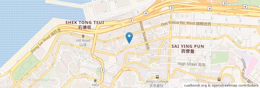 Mapa de ubicacion de 火井火鍋海鮮飯店 en China, Guangdong, Hong Kong, Pulau Hong Kong, Wilayah Baru, 中西區 Central And Western District.